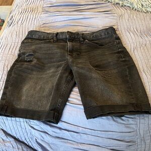 Men's Black Denim Shorts